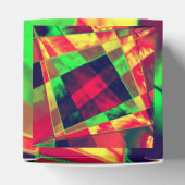 Overlappende schuine en gerafelde rechthoeken bedankdoosjes (Bovenkant)