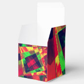 Overlappende schuine en gerafelde rechthoeken bedankdoosjes (Geopend)