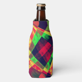 Overlappende schuine en gerafelde rechthoeken flesjeskoeler