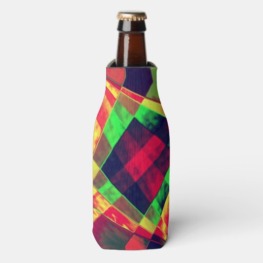 Overlappende schuine en gerafelde rechthoeken flesjeskoeler (Fles Voorkant)