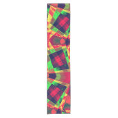 Overlappende schuine en gerafelde rechthoeken korte tafelloper (Voorkant)