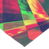 Overlappende schuine en gerafelde rechthoeken korte tafelloper (Hoek)