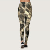 Overlappende schuine en gerafelde rechthoeken leggings (Achterkant)