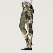 Overlappende schuine en gerafelde rechthoeken leggings (Links)