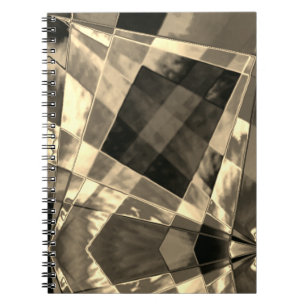 Overlappende schuine en gerafelde rechthoeken notitieboek