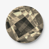 Overlappende schuine en gerafelde rechthoeken papieren bordje (Voorkant)