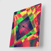 Overlappende schuine en gerafelde rechthoeken vierkante klok (Hoek)