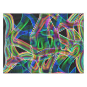 Overlappende tapachtige krommen, kleurrijke neonve tafelkleed (Voorkant (Horizontaal))