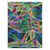 Overlappende tapachtige krommen, kleurrijke neonve tafelkleed (Voorkant)