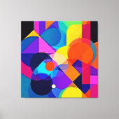 Overlappende tinten: abstracte fusie canvas afdruk (Voorkant)