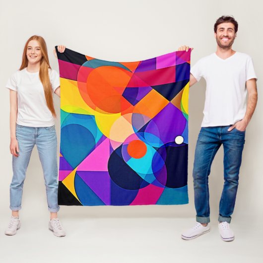 Overlappende tinten: abstracte fusie fleece deken (In situ)