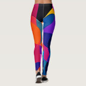 Overlappende tinten: abstracte fusie leggings (Achterkant)