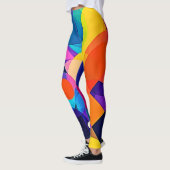 Overlappende tinten: abstracte fusie leggings (Links)