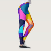 Overlappende tinten: abstracte fusie leggings (Rechts)