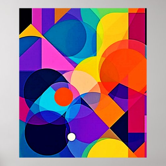 Overlappende tinten: abstracte fusie poster (Voorkant)