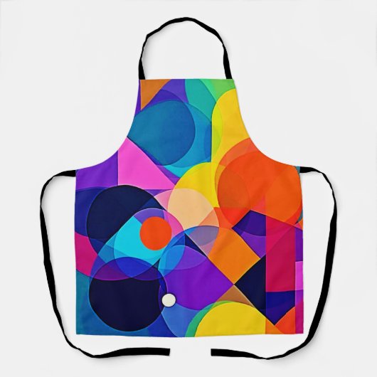 Overlappende tinten: abstracte fusie schort (Voorkant)