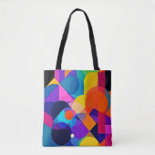 Overlappende tinten: abstracte fusie tote bag (Voorkant)