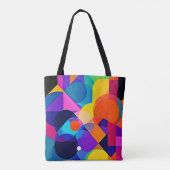 Overlappende tinten: abstracte fusie tote bag (Achterkant)