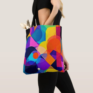 Overlappende tinten: abstracte fusie tote bag