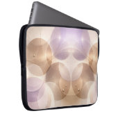 Overlappende transparante cirkels AI-kunst Laptop Sleeve (Voorkant Rechts)