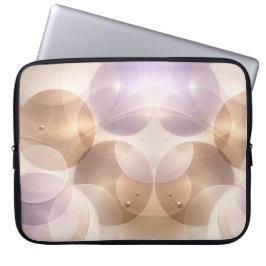 Overlappende transparante cirkels AI-kunst Laptop Sleeve