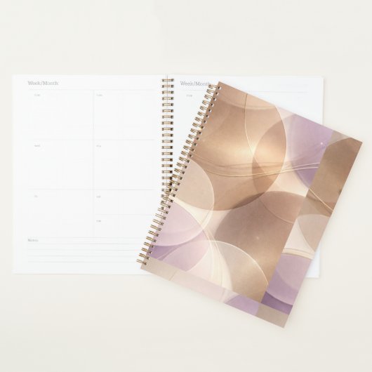Overlappende transparante cirkels AI-kunst Planner (Display)