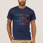 Overlappende Wielen 20 Colorful Bikes T-shirt (Voorkant)