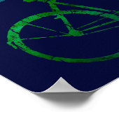 Overlappende wieltjes, kleurrijk fietsendecor poster (Hoek)