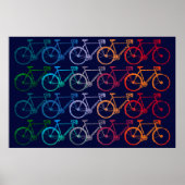 Overlappende wieltjes, kleurrijk fietsendecor poster (Voorkant)