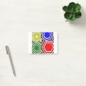 Overlappende zeshoeken post-it® notes (Kantoor)