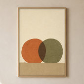 Overlappende zonnen Gouache Boho-kunstposter Poster