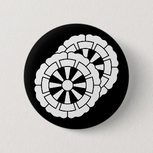 Overlapping bloemvormige Genji karren Ronde Button 5,7 Cm