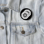 Overlapping bloemvormige Genji karren Ronde Button 5,7 Cm (In situ)