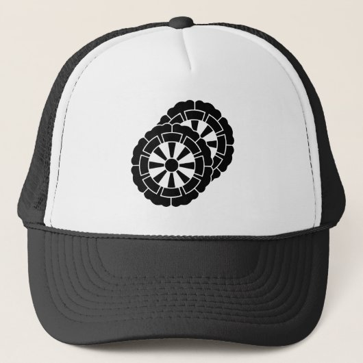 Overlapping bloemvormige Genji karren Trucker Pet (Voorkant)