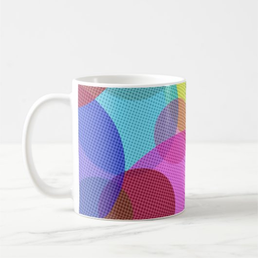 Overlapping Circles Colorful Abstract Art Koffiemok (Links)