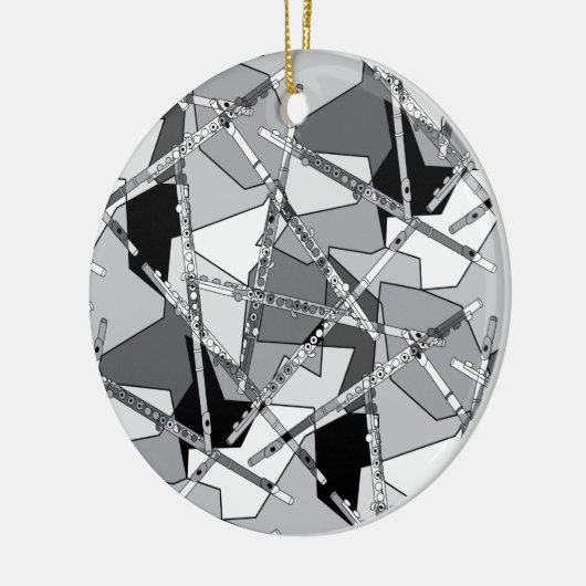 Overlapping Flutes Keramisch Ornament (Links)