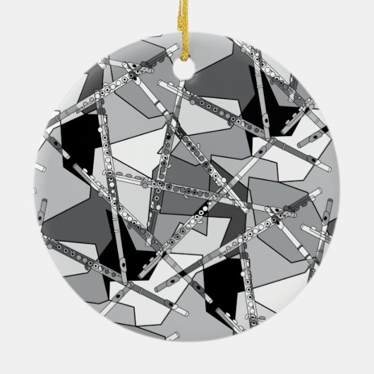 Overlapping Flutes Keramisch Ornament (Achterkant)