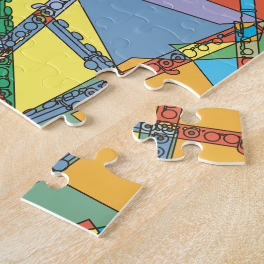 Overlapping Flutes Legpuzzel (Zijkant)