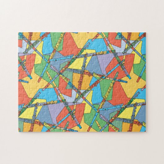 Overlapping Flutes Legpuzzel (Horizontaal)