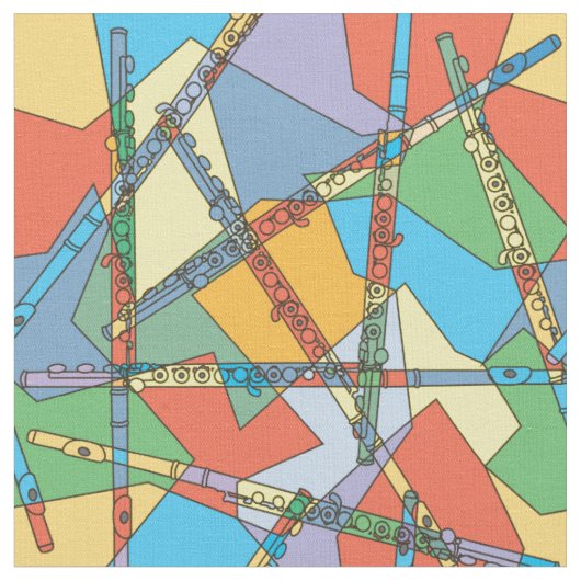 Overlapping Flutes Stof (Close Up)