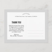 Overlapping foto's bruiloft Dank u kaart Briefkaar (Achterkant)