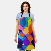 Overlapping Hues: Abstract Fusion Schort (Gedragen)