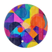 Overlapping Hues: Abstract Fusion Snijplank (Voorkant)