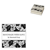 Overlapping Leaves Chic Nature Handmade Business Rubberstempel (Gestempeld)