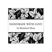 Overlapping Leaves Chic Nature Handmade Business Rubberstempel (Afrduk)