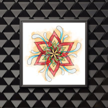 Overlapping Mandala Adult Coloring Poster