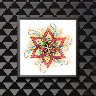 Overlapping Mandala Adult Coloring Poster