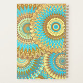Overlapping Mandala Blauw Bruin Goud Planner (Achterkant)