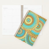 Overlapping Mandala Blauw Bruin Goud Planner (Display)