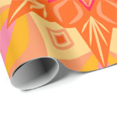 Overlapping Mandala Oranje Roze Geel Cadeaupapier (Rol Hoek)